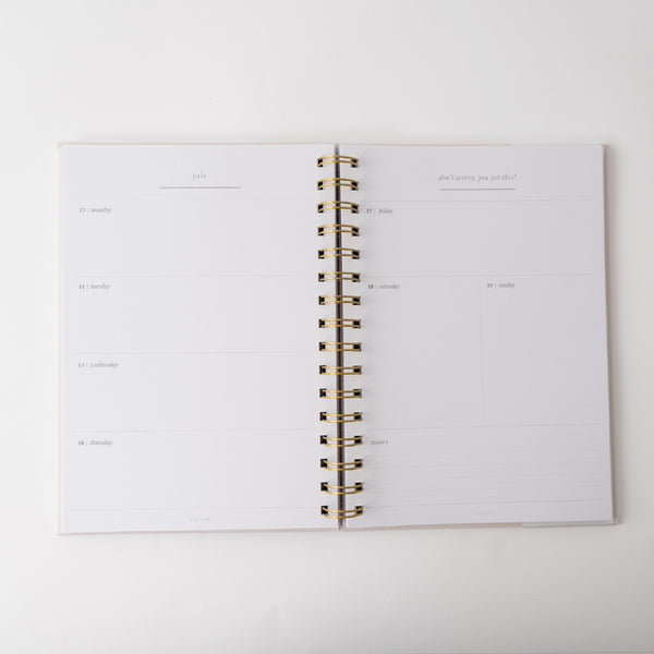 Kaisercraft 2026 A5 Weekly Spiral Diary - Watercolour Blossoms