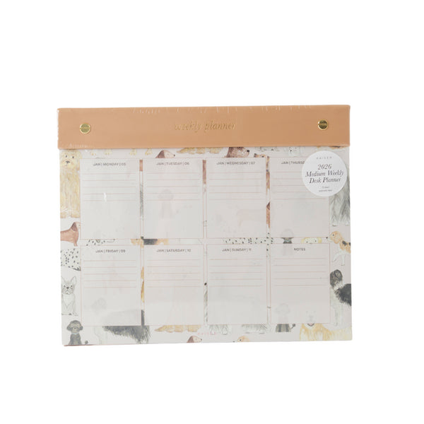 kaisercraft 2026 Medium Weekly Desk Planner - Dog Lover