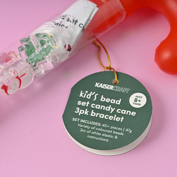 Kaisercraft Christmas Bead Set Candy Cane - 3 Pack Bracelet