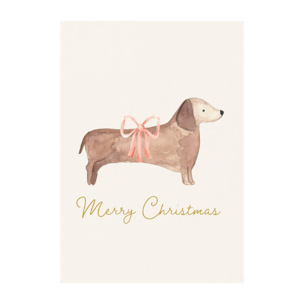 kaisercraft Christmas Greeting Card - Dashchund Christmas