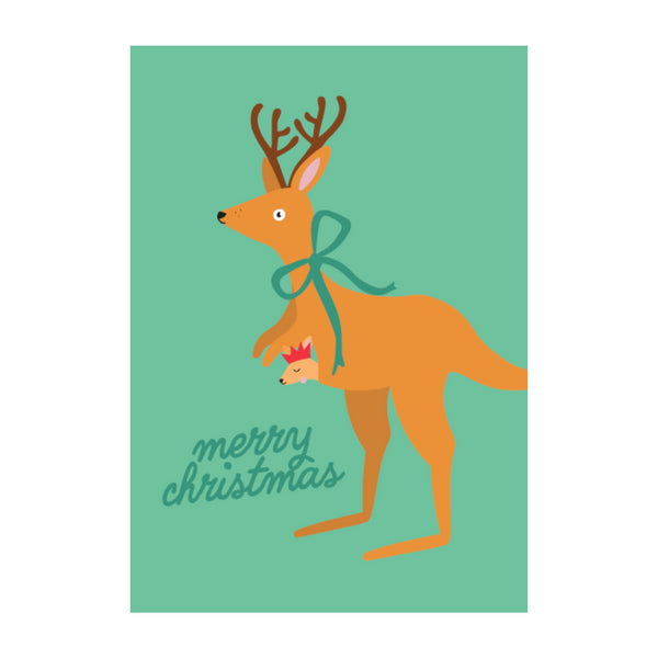kaisercraft Christmas Greeting Card - Kangaroo Christmas