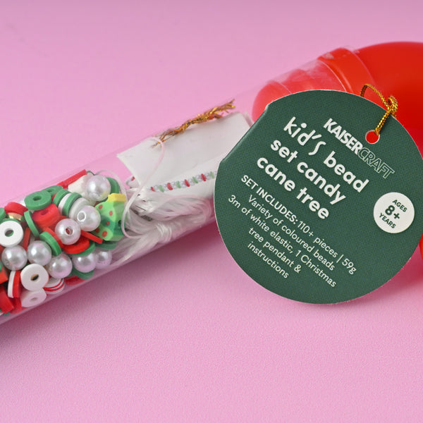 Kaisercraft Christmas Kid's Bead Set Candy Cane - Tree Necklace/Bracelet