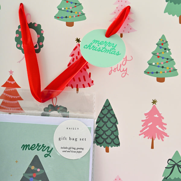 Kaisercraft Christmas Large Gift Bag Set - O Christmas Tree