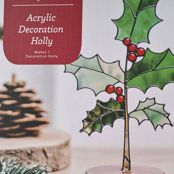 Kaisercraft Christmas Paint Your Own Acrylic Decoration Kit - Holly