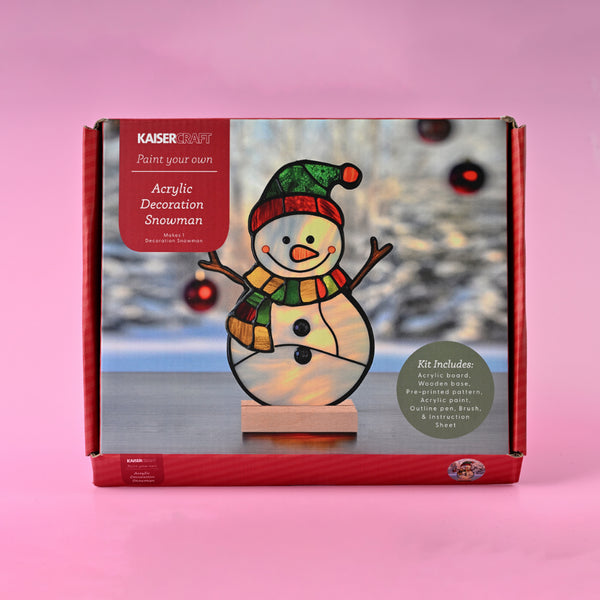 Kaisercraft Christmas Paint Your Own Acrylic Decoration Kit - Snowman