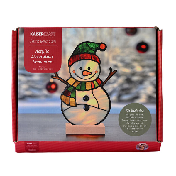 kaisercraft Christmas Paint Your Own Acrylic Decoration Kit - Snowman