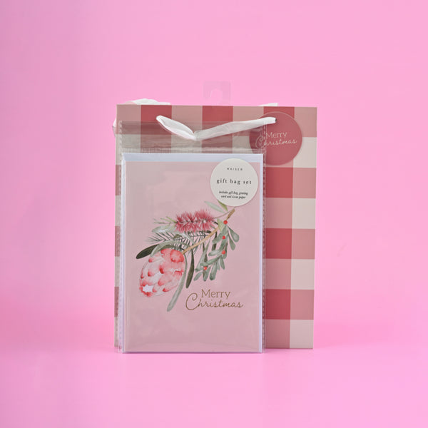 Kaisercraft Christmas Small Gift Bag Set - Red Gingham