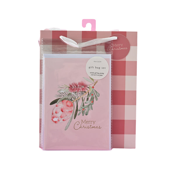 kaisercraft Christmas Small Gift Bag Set - Red Gingham