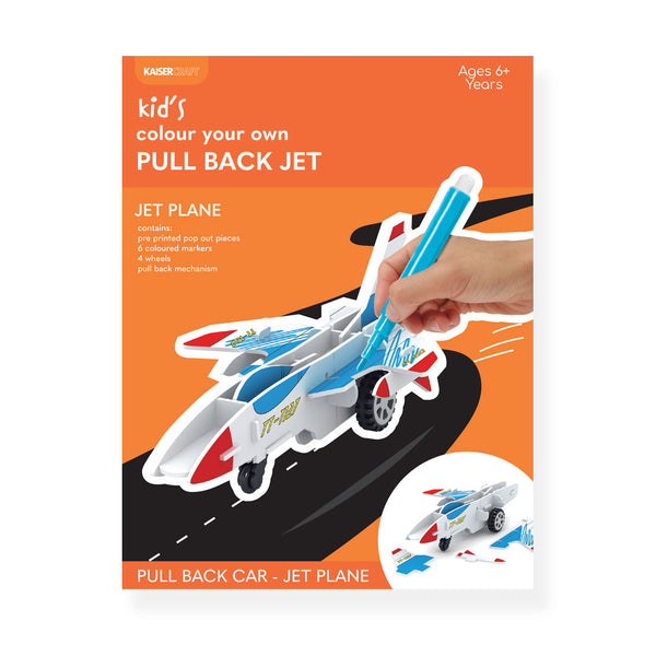 kaisercraft Colour Your Own Pull-Back Car - Jet Plane