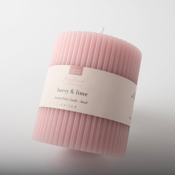Kaisercraft Fleur Pillar Candle Small FL- BERRY & LIME