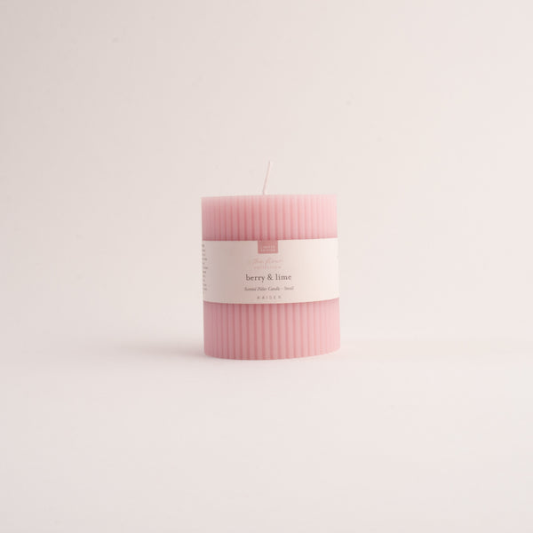 kaisercraft Fleur Pillar Candle Small FL- BERRY & LIME