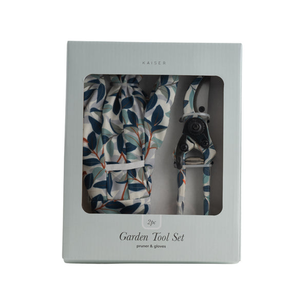 kaisercraft Garden Tools Pruner & Gloves - Tropic Leaves