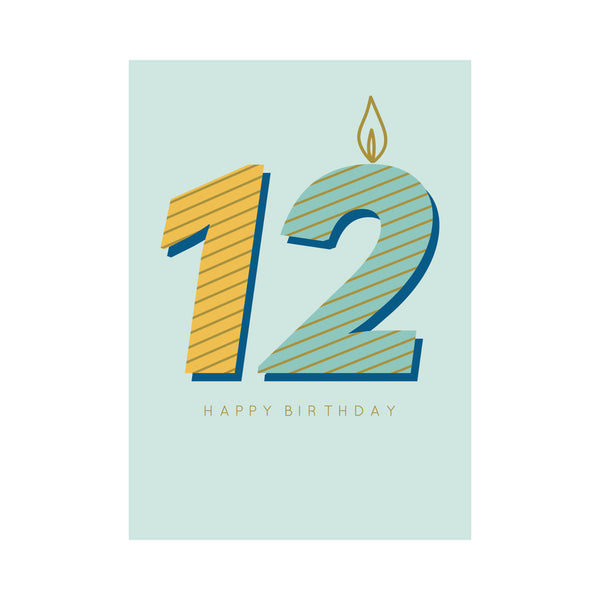 kaisercraft Greeting Card Birthday Milestone - 12 Candle