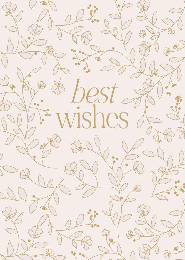 kaisercraft Greeting Card Blushing Floral- Best Wishes