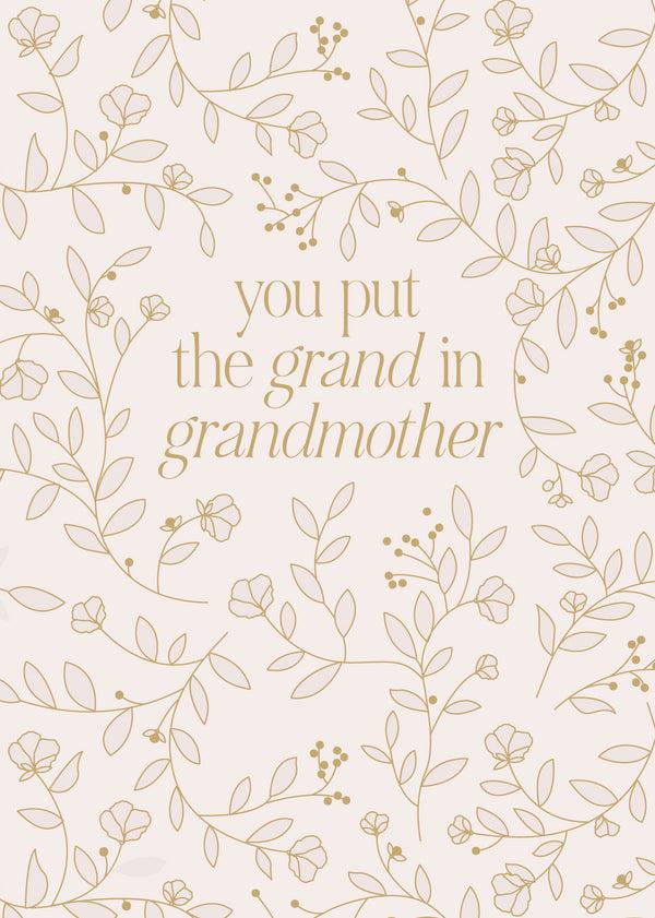 kaisercraft Greeting Card Blushing Floral- Dainty Grandmother