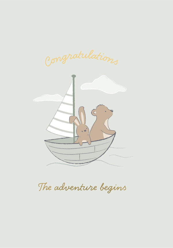 kaisercraft Greeting Card Little Adventurer - Row Boat
