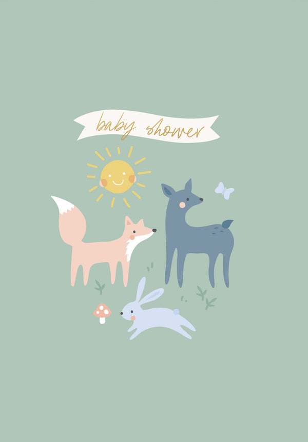kaisercraft Greeting Card Sunny - Woodland Baby Shower