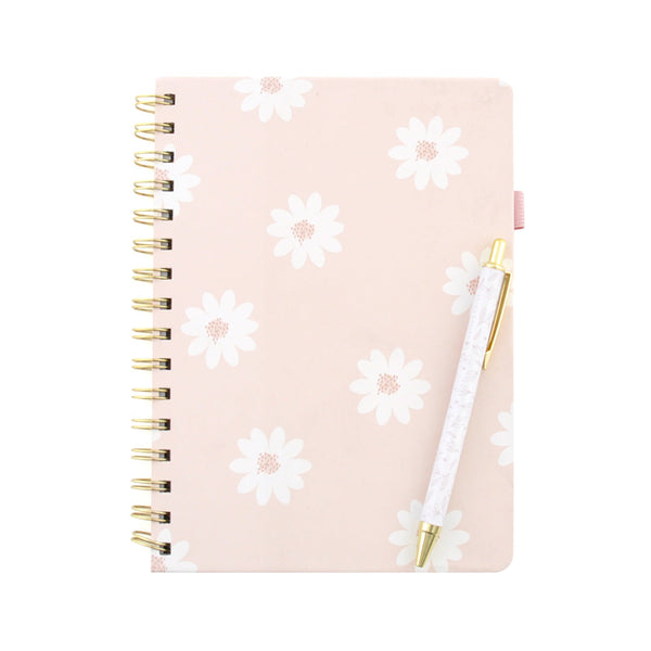 kaisercraft Hardcover Notebook With Pen - Blush Daisy