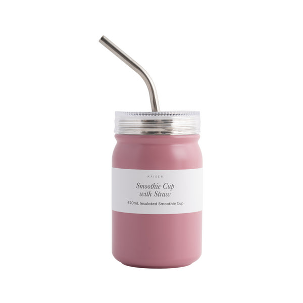 kaisercraft Insulated Smoothie Cup 420Ml - Dusty Pink
