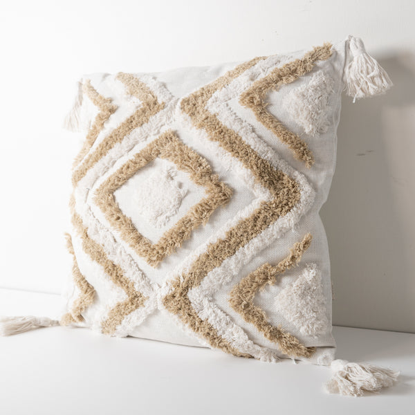 Kaisercraft K&Co Texture Cushion - Cream & Natural Zig Zag