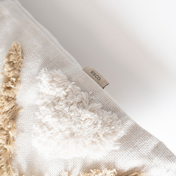 Kaisercraft K&Co Texture Cushion - Cream & Natural Zig Zag