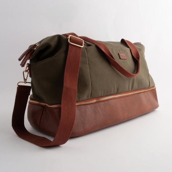 Kaisercraft Kaiser Canvas Overnight Travel Bag - KHAKI