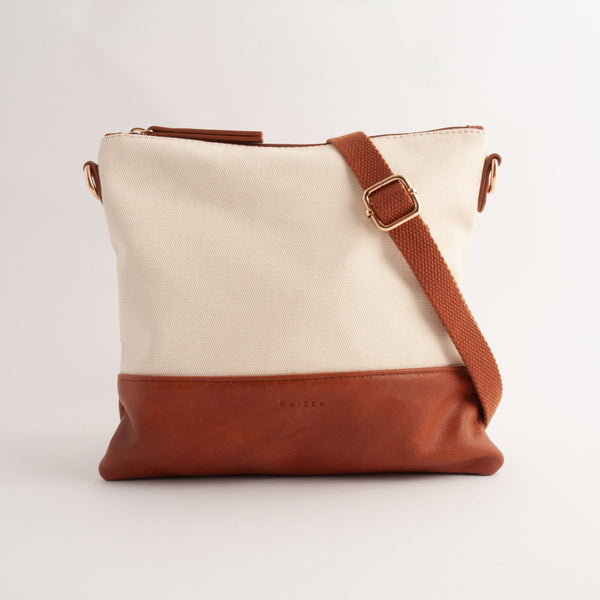 Kaisercraft Kaiser Canvas Square Shoulder Bag - CREAM