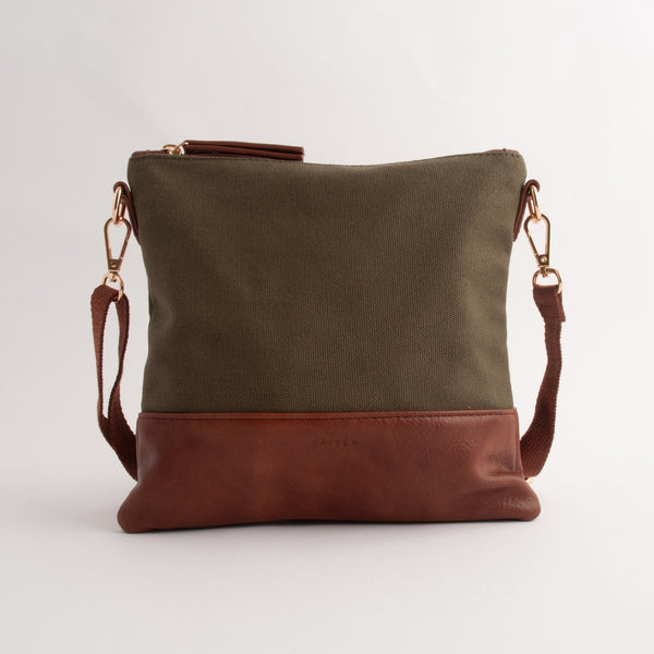 Kaisercraft Kaiser Canvas Square Shoulder Bag - KHAKI