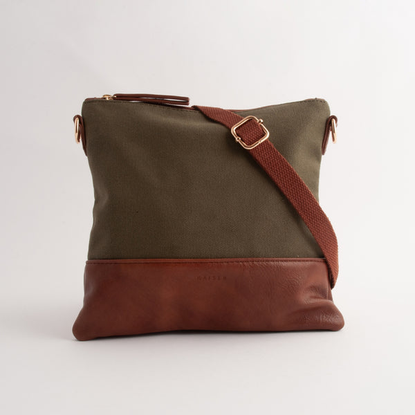 Kaisercraft Kaiser Canvas Square Shoulder Bag - KHAKI
