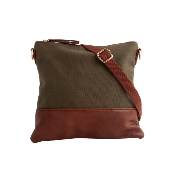 kaisercraft Kaiser Canvas Square Shoulder Bag - KHAKI