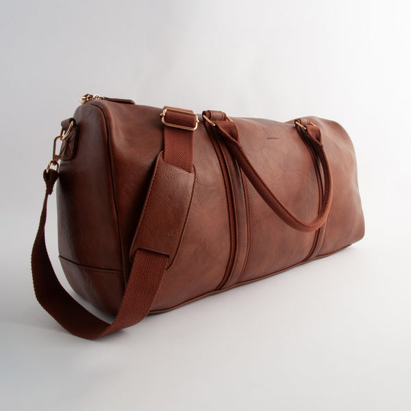 Kaisercraft Kaiser Faux Leather Structured Duffle Bag - TAN