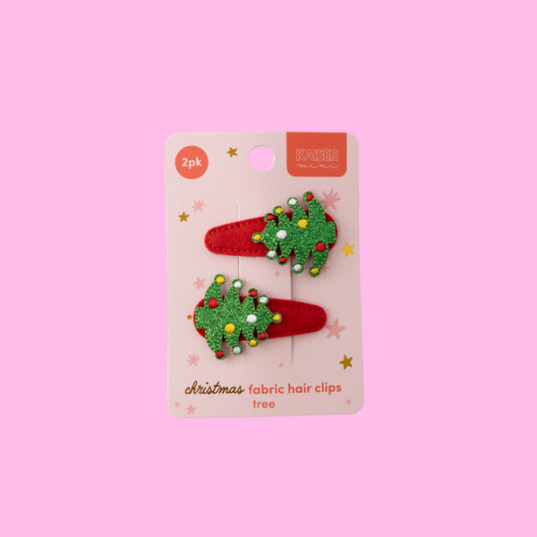 Kaisercraft Kaiser Mini Christmas 2 Pack Fabric Hair Clip - Tree