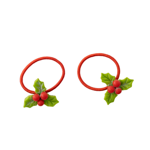 kaisercraft Kaiser Mini Christmas 2 Pack Fabric Hair Ties - Holly
