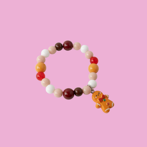 Kaisercraft Kaiser Mini Christmas Bead Charm Bracelet - Gingerbread Man