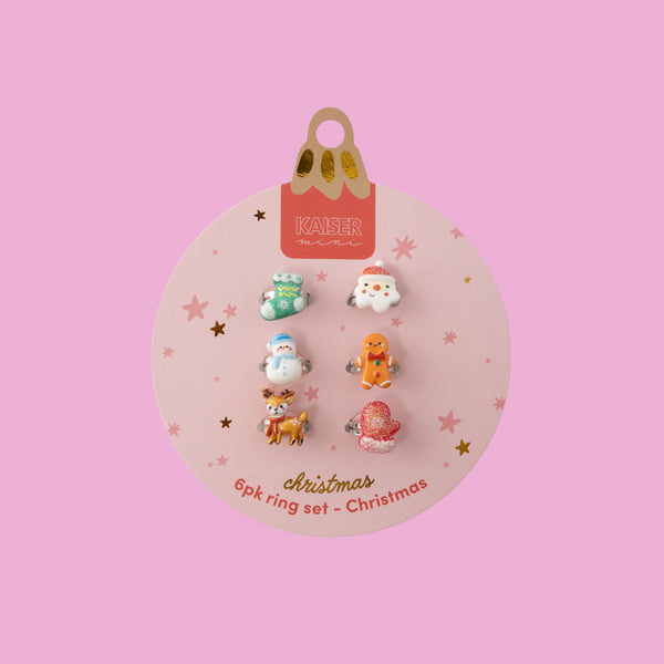 Kaisercraft Kaiser Mini Christmas Ring Set 6 Pack - Christmas