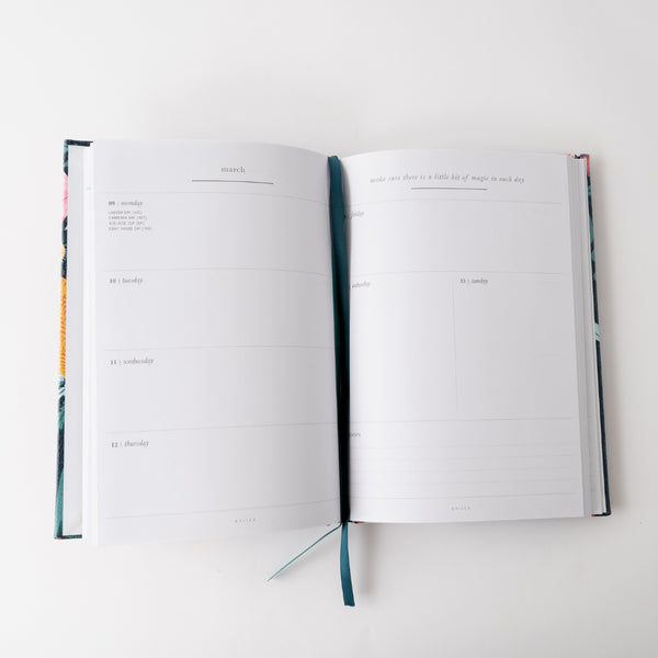 Kaisercraft 2026 A5 Weekly Diary - Indigo Flora