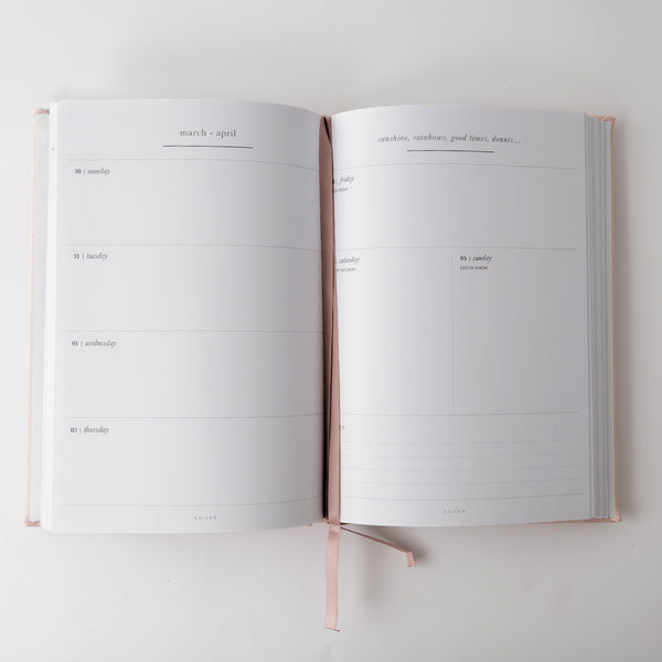 Kaisercraft 2026 A5 Weekly Diary - Pink Petals