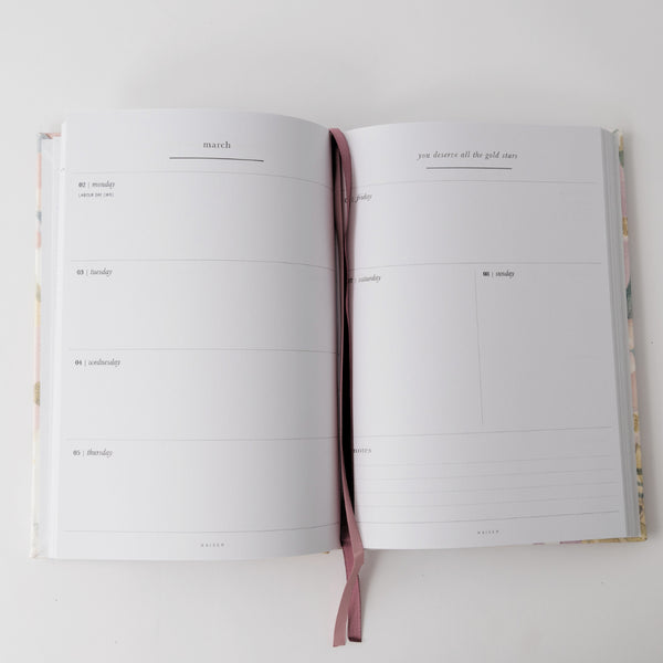 Kaisercraft 2026 A5 Weekly Diary - Plumberry Bouquet