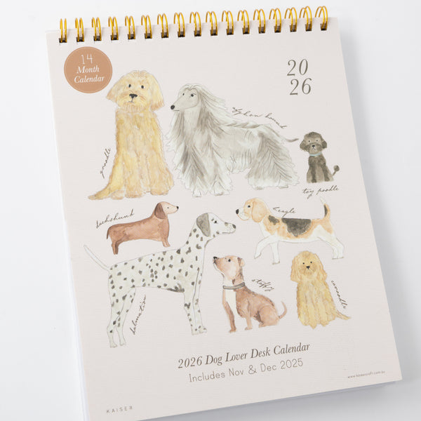 Kaisercraft 2026 Desk Calendar - Dog Lover