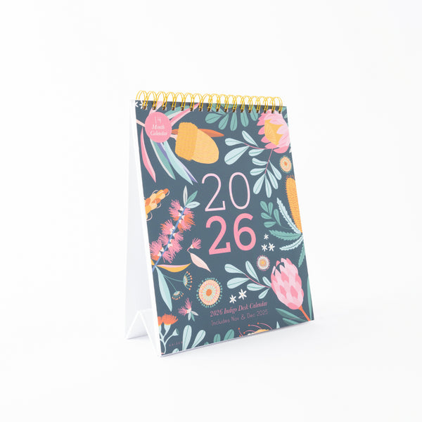 Kaisercraft 2026 Desk Calendar - Indigo