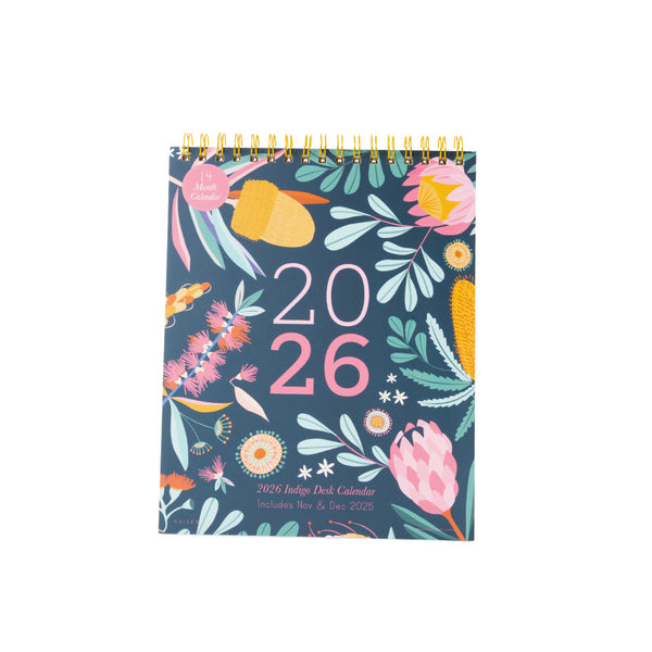 kaisercraft 2026 Desk Calendar - Indigo