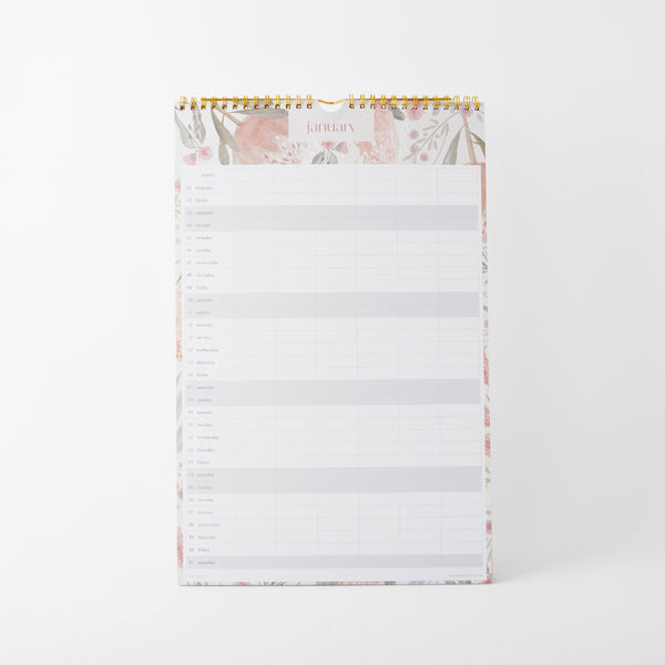 Kaisercraft 2026 Family Calendar - Blossoms