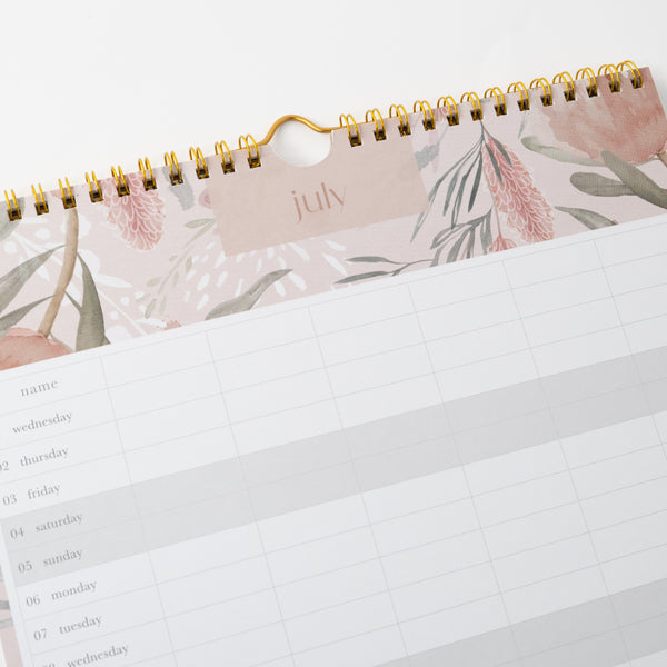 Kaisercraft 2026 Family Calendar - Blossoms