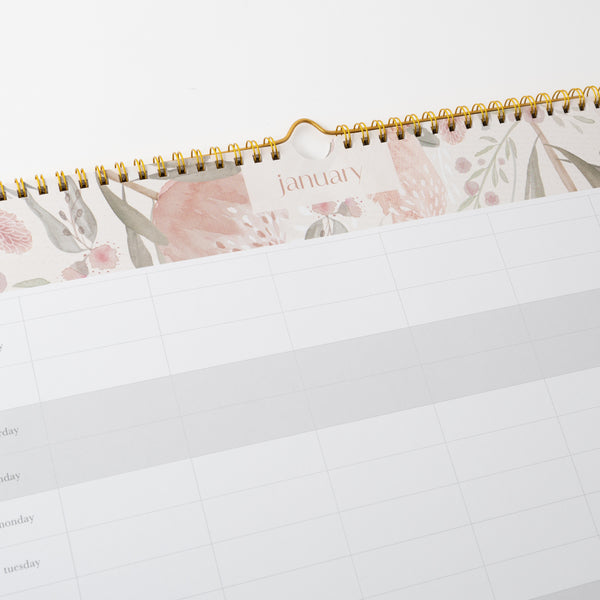 Kaisercraft 2026 Jumbo Family Calendar - Blossoms