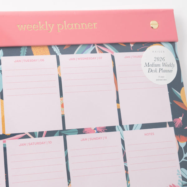 Kaisercraft 2026 Medium Weekly Desk Planner - Indigo