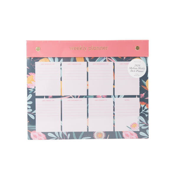 kaisercraft 2026 Medium Weekly Desk Planner - Indigo