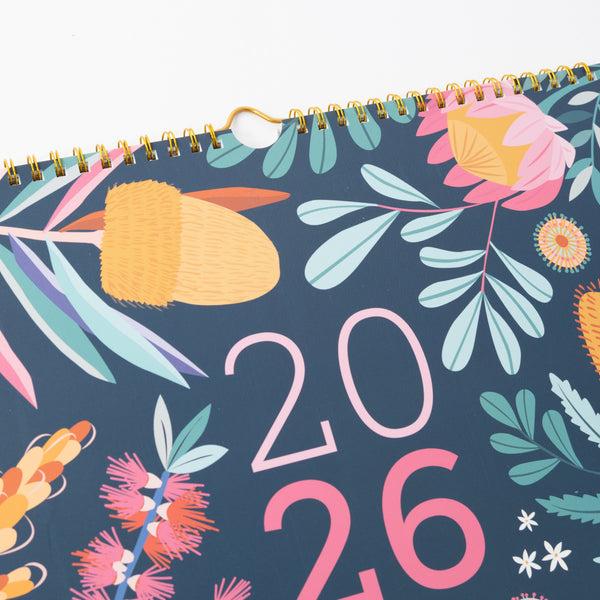 Kaisercraft 2026 Square Spiral Calendar - Indigo