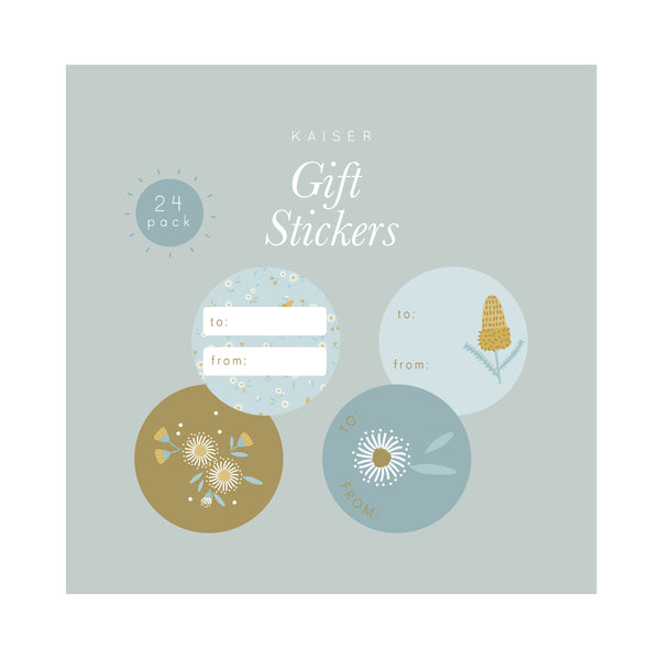 kaisercraft 24Pk Wrap Stickers - Flowering Natives