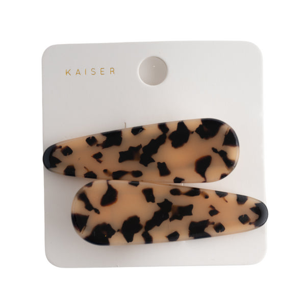 kaisercraft 2Pk Chunky Hair Clips - Light Tortoise