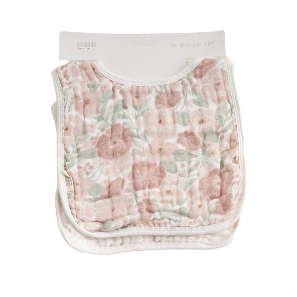 kaisercraft 2Pk Muslin Bib - Garden Bloom
